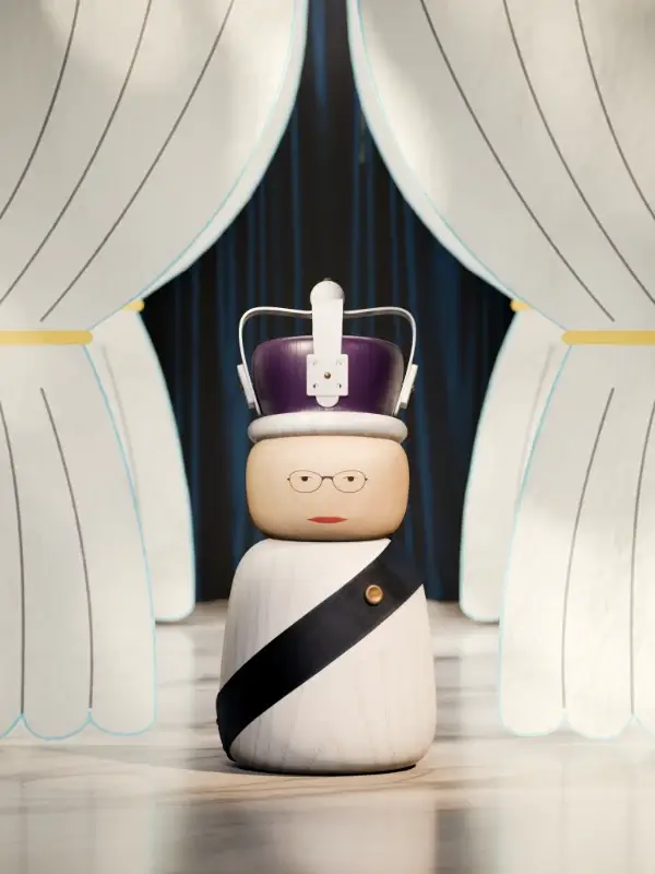 The Motleys, The Queen, Elizabeth II, figurines, white