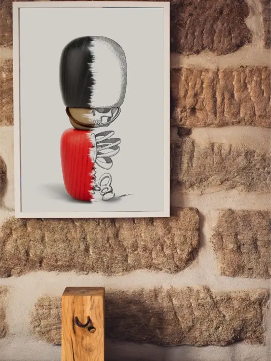 The Motleys, the Guard, Royal Guard, Bearskin, red, print, London, United Kingdom