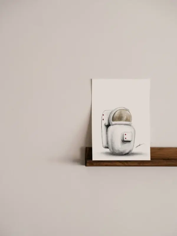 The Motleys, The Starman, Astronaut, print, white, space